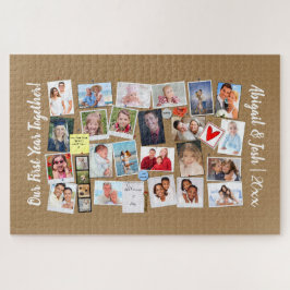 First Year Together Photo Memories フェイク Cork Board ジグソーパズル