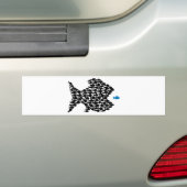 fisch fish schwarm fishing school バンパーステッカー (車上)