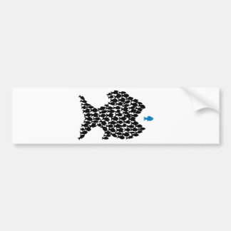 fisch fish schwarm fishing school バンパーステッカー