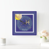 Fische 19. Februar bis 20. März Uhr スクエア壁時計 (ホーム)