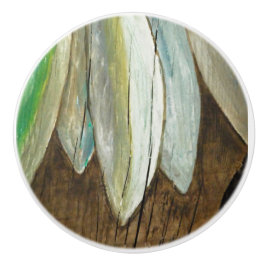 Fische auf Treibholz セラミックノブ