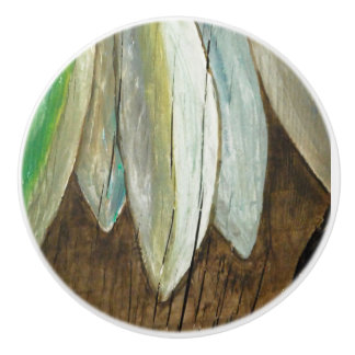 Fische auf Treibholz セラミックノブ