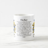 Fischer (マグドイツの)家族の紋章付き外衣 コーヒーマグカップ (中央)