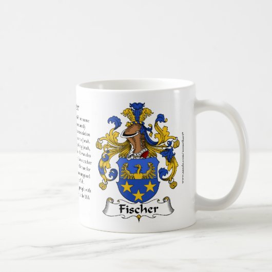 Fischer (マグドイツの)家族の紋章付き外衣 コーヒーマグカップ (右)