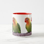 Fischer's Lovebird ツートーンマグカップ (中央)