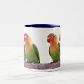 Fischer's Lovebird ツートーンマグカップ (中央)