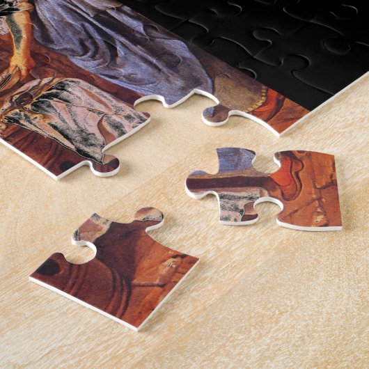 Fish'_のオランダのマスターを販売している老女 ジグソーパズル (側面)