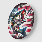 Fish ラージ壁時計 (傾斜)