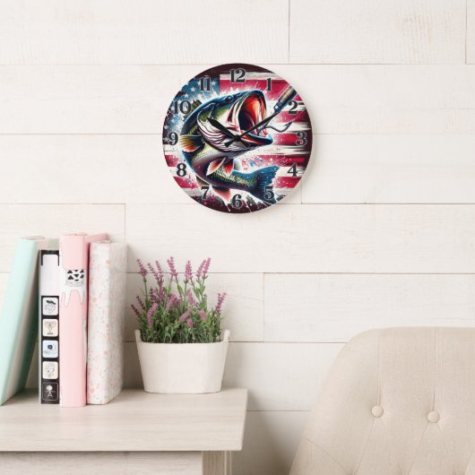 Fish ラージ壁時計 (読書スペース)