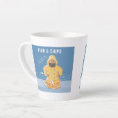 Fish and Chips カフェラテマグ (左アングル)