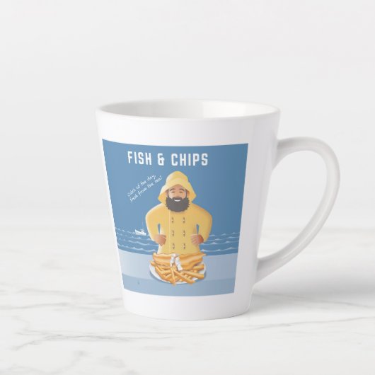 Fish and Chips カフェラテマグ (右)