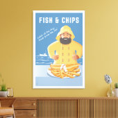 Fish and Chips キャンバスプリント (インサイチュ (リビング))