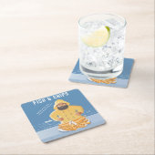 Fish and Chips スクエアペーパーコースター (インサイチュ)