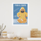 Fish and Chips ポスター (キッチン)