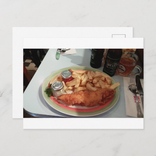 fish-and-chips ポストカード (正面/裏面)