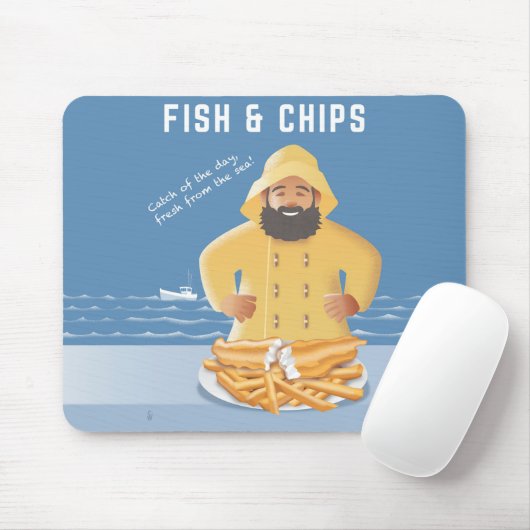 Fish and Chips マウスパッド (マウス)