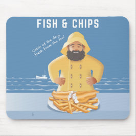 Fish and Chips マウスパッド