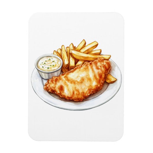 Fish and Chips マグネット (縦)