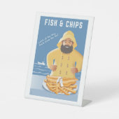 Fish and Chips 台座サイン (正面)