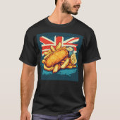Fish and Chips Lover Classic British Food Tシャツ (正面)