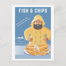 Fish and Chips postcard ポストカード