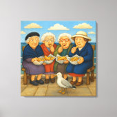 Fish And Chips Wrapped Canvas Art Print キャンバスプリント (正面)