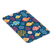 Fish and coral nautical blue マグネット (右側)