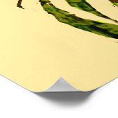 Fish Antique Tile Old art ancient ポスター (角)