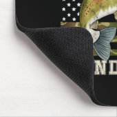 Fish Around And Find Trout American Flag Funny Fis マウスパッド (コーナー)