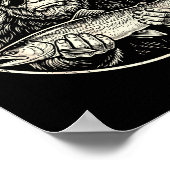 Fish around and find trout fishing bigfoot ポスター (角)