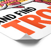 Fish Around And Find Trout Funny Cute Fishing Fish ポスター (角)