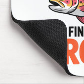 Fish Around And Find Trout Funny Cute Fishing Fish マウスパッド (コーナー)