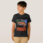 Fish Around And Find Trout Funny Cute Fishing Fish Tシャツ (正面フル)