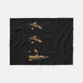 Fish Around And Find Trout Funny Fishing Fishermen フリースブランケット (正面(横))