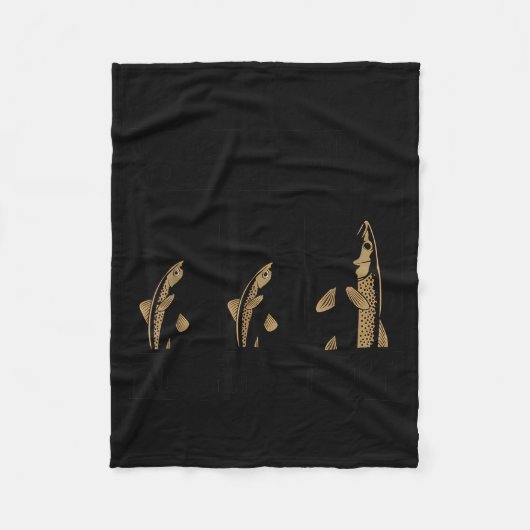 Fish Around And Find Trout Funny Fishing Fishermen フリースブランケット (正面)