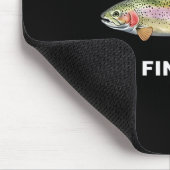 Fish Around And Find Trout Funny Fishing Shirt For マウスパッド (コーナー)