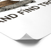 Fish Around Find Trout, Funny Fisherman Fishing Jo ポスター (角)