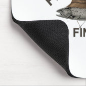 Fish Around Find Trout, Funny Fisherman Fishing Jo マウスパッド (コーナー)