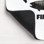 Fish Around Find Trout, Funny Fisherman Fishing Jo マウスパッド (コーナー)