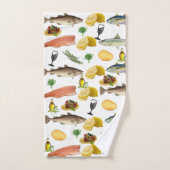 Fish Bathroom Towel Sets バスタオルセット (ハンドタオル)