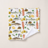 Fish Bathroom Towel Sets バスタオルセット (ウォッシュタオル)