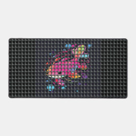 Fish Behind Net Illustration デスクマット