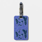 Fish Bold Swimming Ocean Blue Fishing ラゲッジタグ (裏面縦)