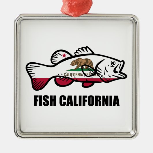 Fish California Bass メタルオーナメント (正面)