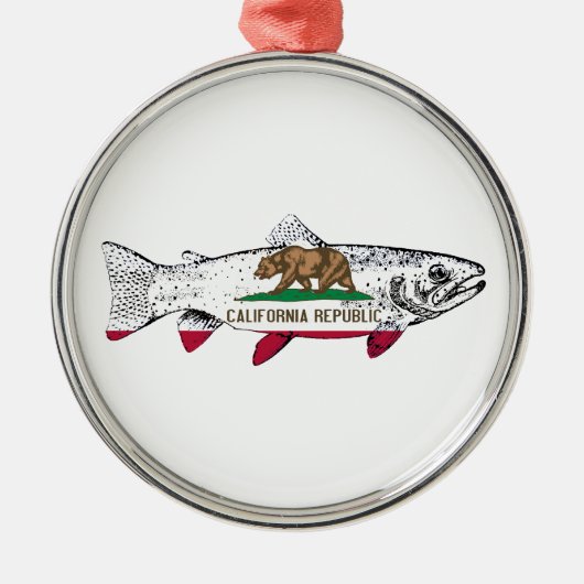 Fish California Trout メタルオーナメント (正面)