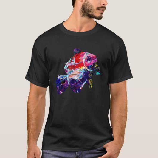 Fish  Colorful Fish Face abstract Painting Fish Tシャツ (正面)