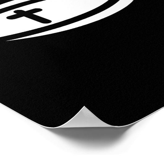 Fish Cross Jesus Christian Prayers Mens Womens ポスター (角)