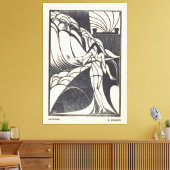 Fish Design for a Ceramic Plate  キャンバスプリント (インサイチュ (リビング))