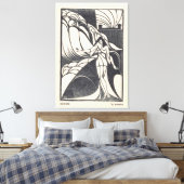 Fish Design for a Ceramic Plate  キャンバスプリント (インサイチュ (寝室))