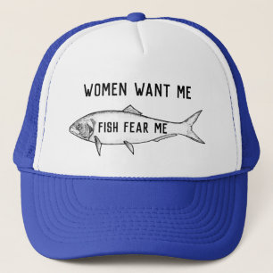 Fish fear me fishing キャップ